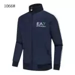 armani veste left chest zip jacket logo windproof blue